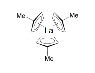 Tris(methylcyclopentadienyl)lanthanum(III) Chemical Structure